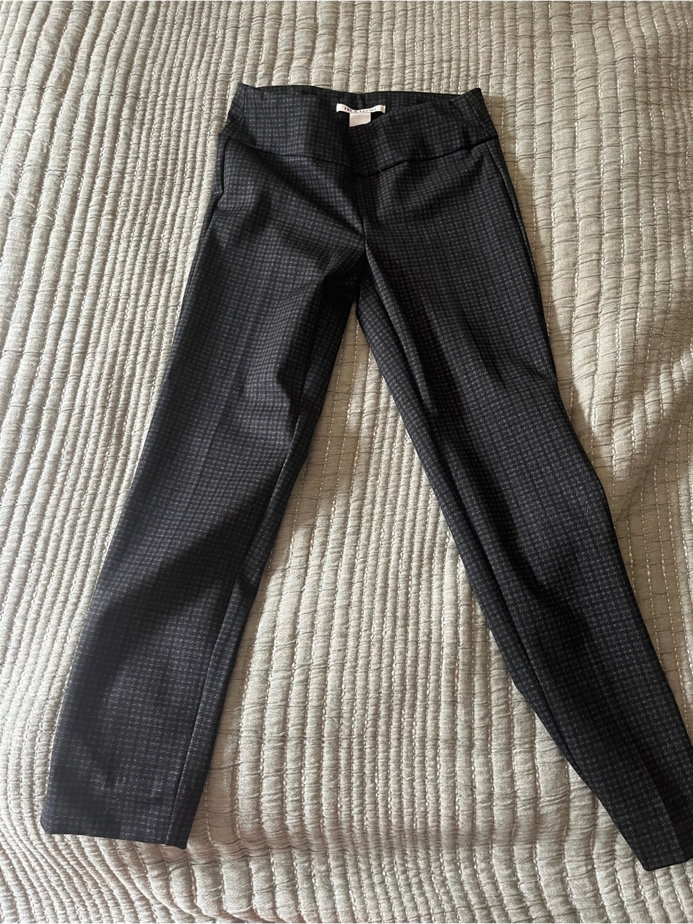 Zac & Rachel Black and Gray Micro-Check Slim Pants